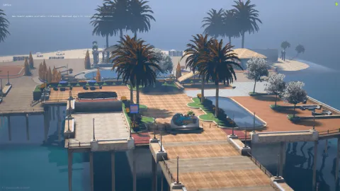 Pier MLO seaside boardwalk with walkways over the water in FiveM — view 2