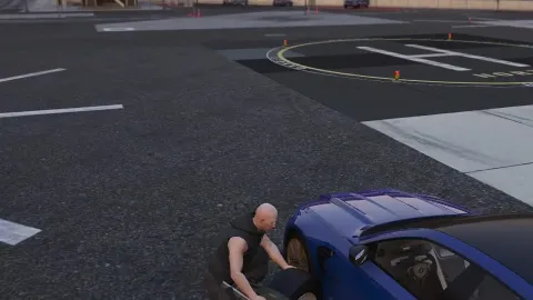 Tire Change Animation Props preview - FiveM animation pack