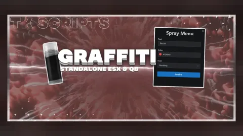 TK Graffiti in-game UI - FiveM gang and crime script
