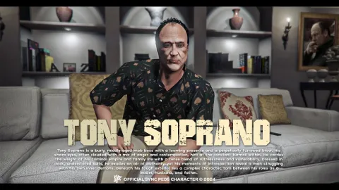 Tony Saprano mafia ped shown in-game for FiveM