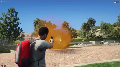 Truck Robbery FiveM script preview showing the cargo truck robbery in-game
