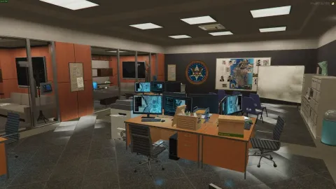 Marshalls Station MLO exterior and duty room in a FiveM city