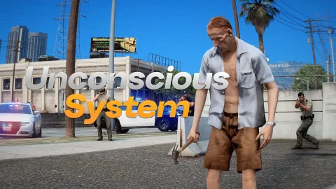 Unconscious system downed player awaiting EMS in FiveM