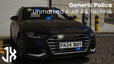Unmarked Audi A4 Technik JX Modifications - unmarked police car for FiveM GTA 5 roleplay