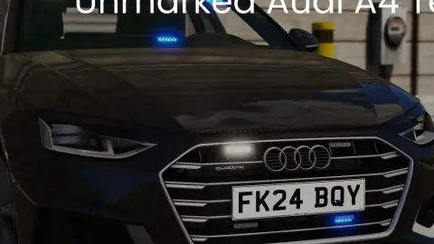 Unmarked Audi A4 Technik JX Modifications front view - FiveM unmarked police car