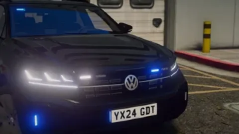 Unmarked Traffic Volkswagen Touareg 2024 Moddex front view - FiveM unmarked police car