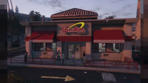 Burger restaurant mlo retro Up-n-Atom diner interior for FiveM roleplay