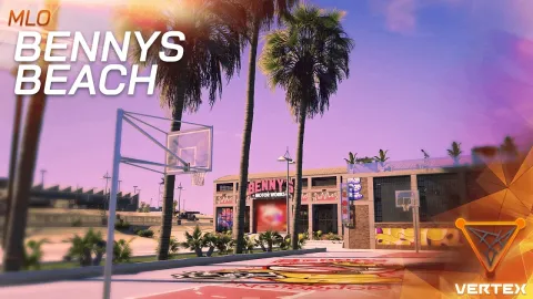 Vertex Bennys Beach coastal mechanic garage MLO in FiveM