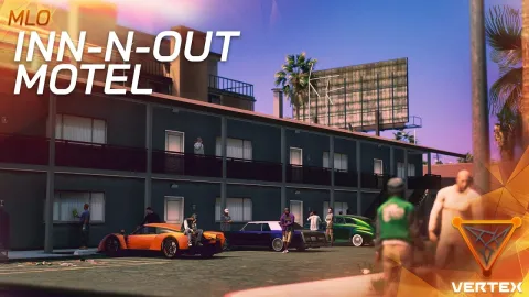 Motel MLO roadside rooms and lobby interior for FiveM