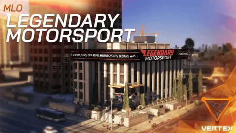 Legendary Motorsport MLO sports dealership showroom for FiveM