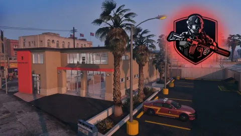 Vespucci beach fire station interior view in a FiveM roleplay server