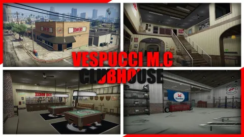 Vespucci canals clubhouse interior for FiveM roleplay servers