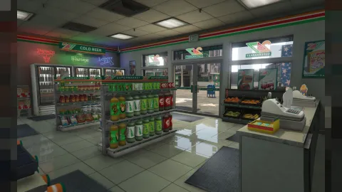 Vinewood convenience store mlo stocked 24/7 shop interior for FiveM roleplay — view 2