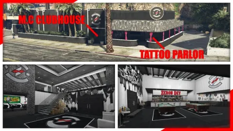 Vinewood MC clubhouse interior for FiveM roleplay servers