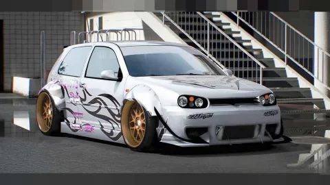 Volkswagen Golf MK4 FiveM hatchback with stock and tuning parts