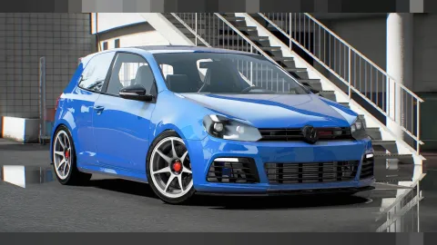 Volkswagen Golf R MK6 hot hatch parked on a FiveM street