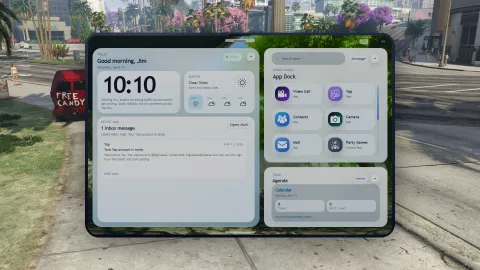 W-Labs Tablet script home screen with apps in FiveM — view 2