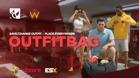 Wais Outfit Bag in-game UI - FiveM inventory and crafting script