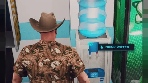 Water cooler script prop interaction inside a FiveM office