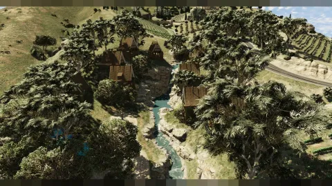 Waterfall chalet MLO luxury retreat beside a waterfall in FiveM — view 2