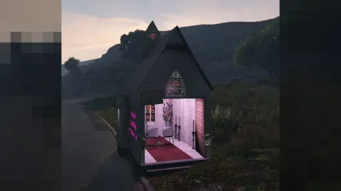Wedding chapel mlo elegant ceremony venue altar and seating in FiveM — view 2