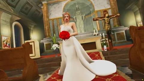 Wedding dress on a FiveM MP Female bride character