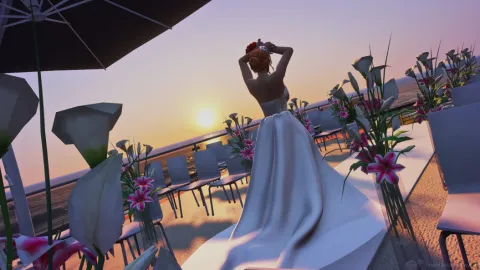 Wedding dress on a FiveM MP Female bride character — view 2