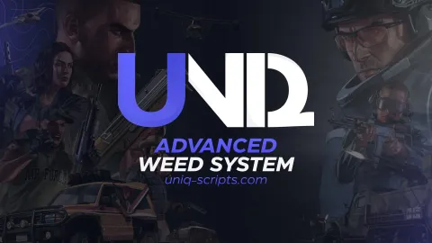 Weed growing system plants at different stages in FiveM
