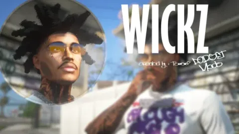 Wickz dreads hair on a FiveM MP Male ped