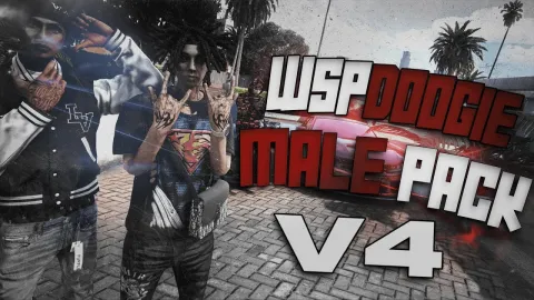 WSPDoogie male clothing pack V4 fits on a FiveM character