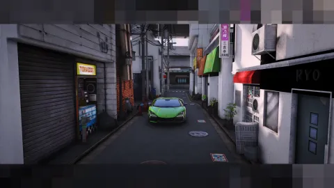 yongen japanese street mlo alley with hanging signs and glowing shopfronts — FiveM MLO