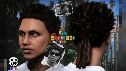 EBK Young Joc haircut on a FiveM MP Male roleplay character