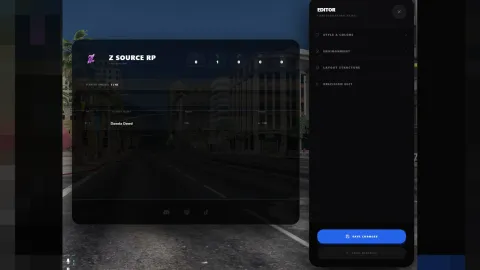 Z scoreboard editor live panel in FiveM — view 2